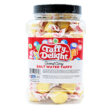 Taffy Delight Coconut Curry Salt Water Taffy 16oz Jar